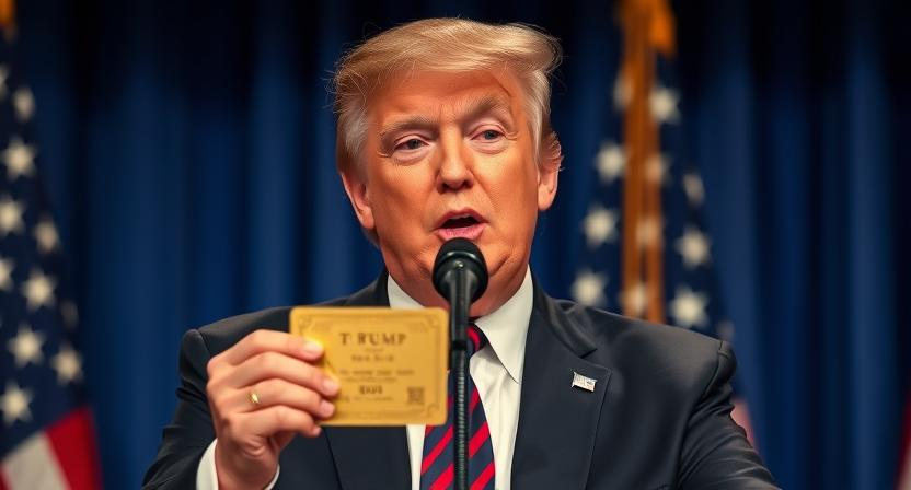 AI Generated Donald Trump Image with a Card