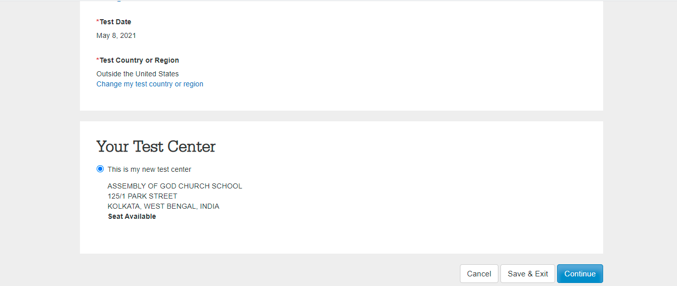 SAT Registration Step-16